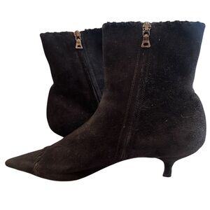 Prada Kitten Heel Ankle Boots
